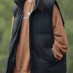 Warm Sleeveless Jacket Stand Collar Women's Vest Outdoor Sports