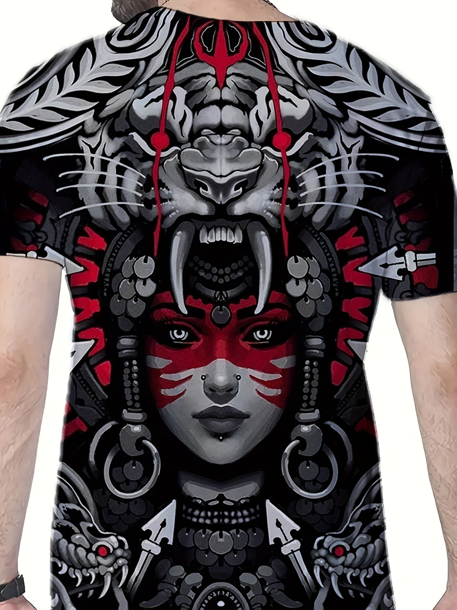 Cool Men's Casual T shirt Street Style Round Neck Tee Shirt