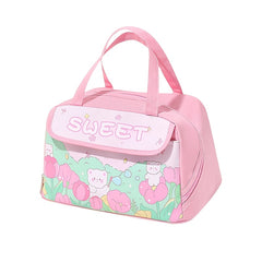 Large Capacity Insulation Bag for Lunch Box Cartoon Design Student Rice Bag