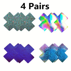 Invisible Self Adhesive Nipple Covers, Cross Shaped, Seamless Pasties
