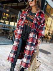 Plaid Shirt Jacket Button Up Casual Shacket for Spring & Fall