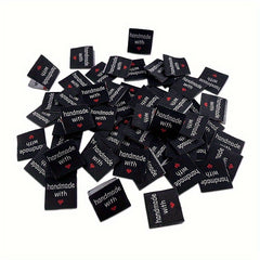 50pcs Personalized With Love Woven Sewing Labels - Double sided
