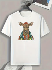 Donkey Print Men's Graphic T shirt Casual Comfy Tees For Summer