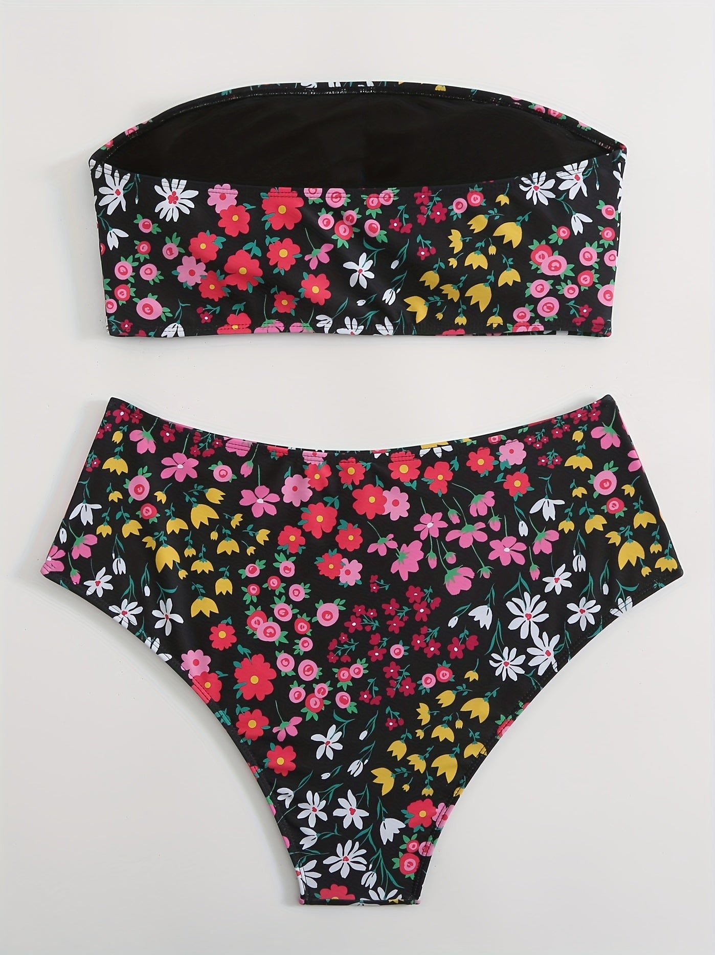 Floral Tube Top & Panty Bikini Set
