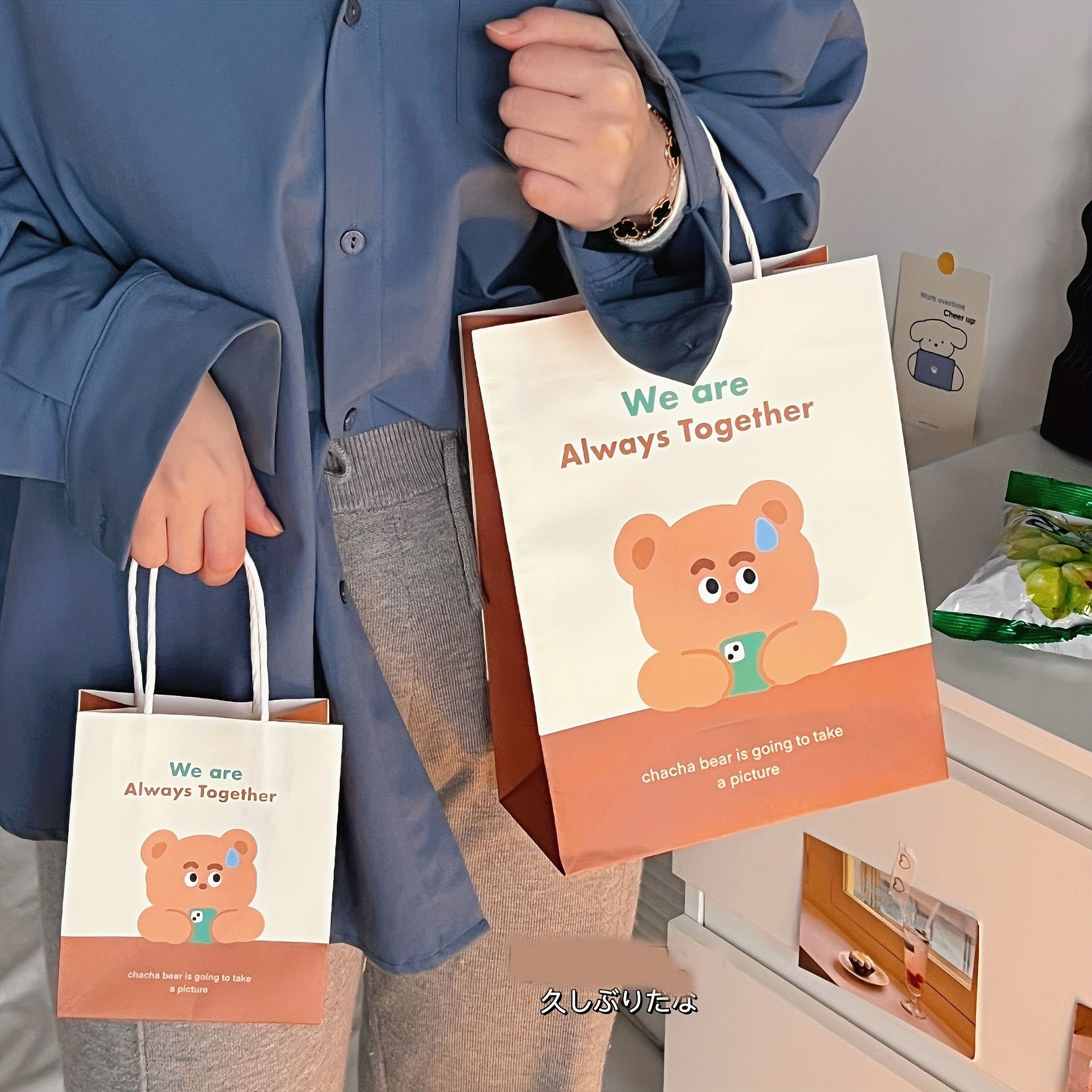Cute Cartoon Girl Handbag Birthday Gift Bag
