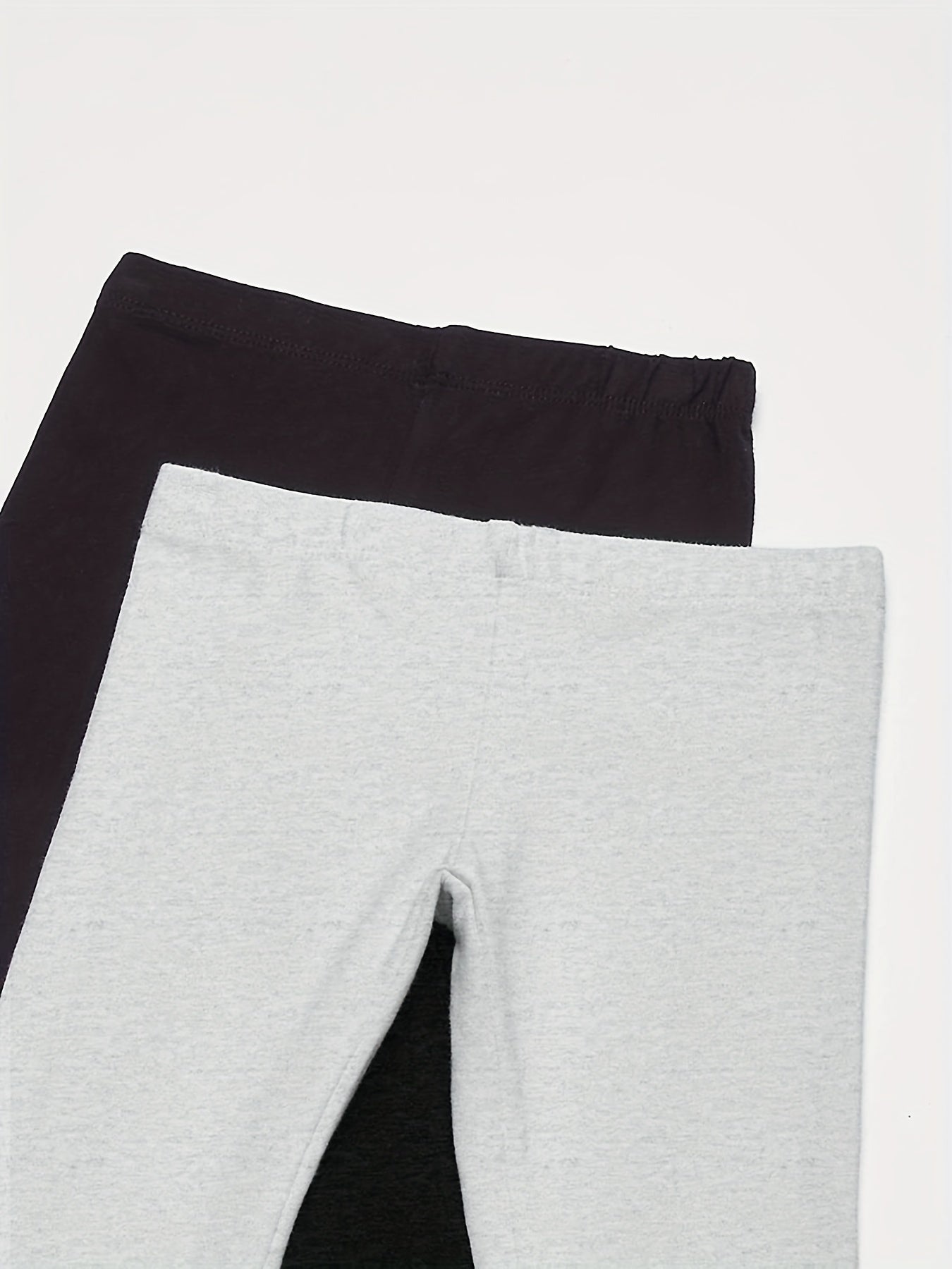 3pcs Girls Slim Fit Basic Leggings Pants Elastic Waist Tights Pants Kids Clothes