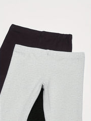 3pcs Girls Slim Fit Basic Leggings Pants Elastic Waist Tights Pants Kids Clothes