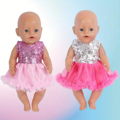 2pcs Doll Dress Set for 34cm Dolls Lightweight Summer Party Dress