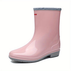 Women's Waterproof Non-Slip Rain Boots Outdoor Mid-Top Boots