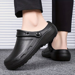 Men's Slip On Platform Clogs Garden Shoes Chef Nurse Work Shoes