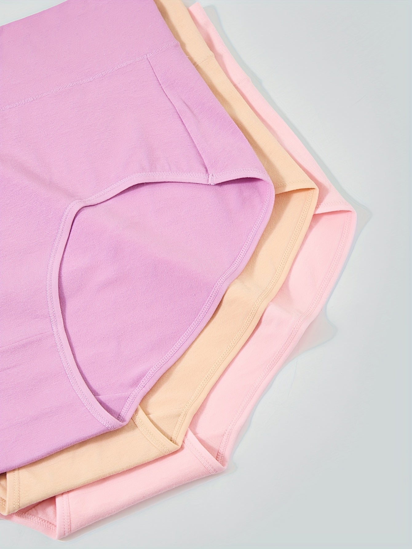 Basic Waistband Briefs Set High Stretch Panties 8pcs