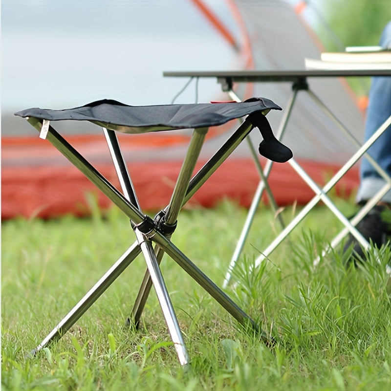 Telescopic Folding Stool Stainless Steel Outdoor Camping Fishing
