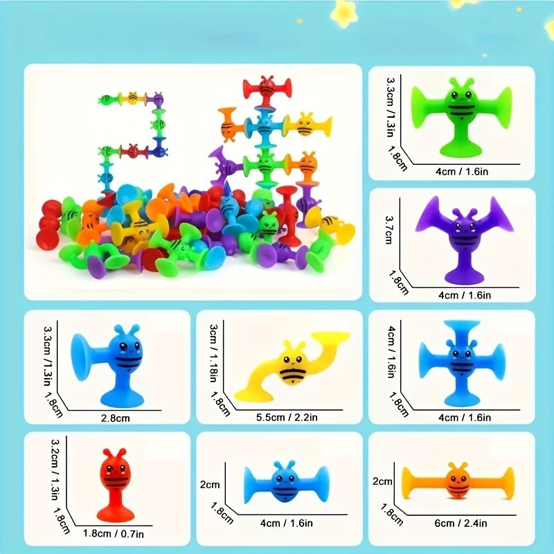 Kids' Suction Building Blocks Set - Ages 3 - Travel Friendly