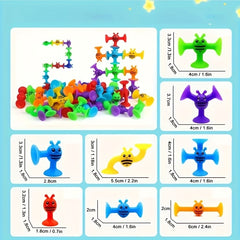 Kids' Suction Building Blocks Set - Ages 3 - Travel Friendly