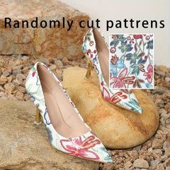 Floral Print High Heel Stilettos Slip-On Pumps