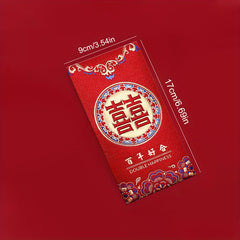 6 Pcs Vintage Chinese Red Envelopes Lucky Money Blessing Red Envelopes
