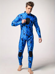 Men's Camo Neoprene Diving Suit 3mm Warm One Piece Wetsuit