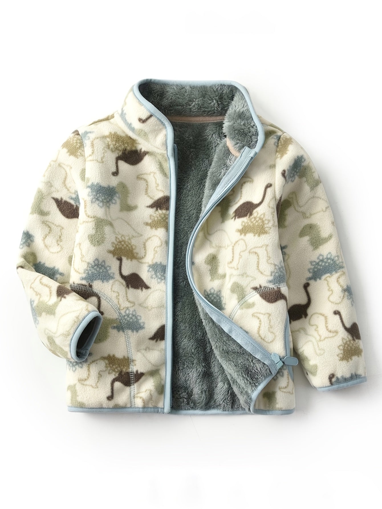 Boys Animal Printed Zipper Jacket
