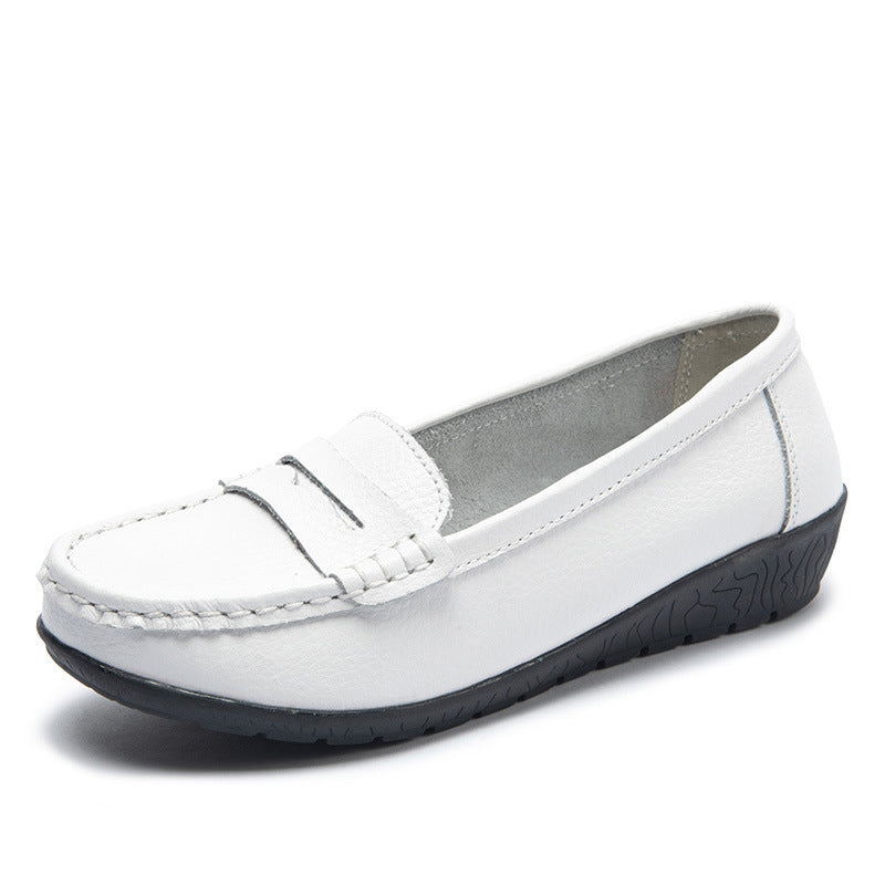 Solid Women Slip On Shoes Comfortable Walking Flat Loafers Casual Shoes