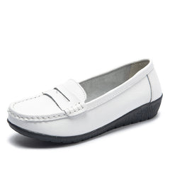 Solid Women Slip On Shoes Comfortable Walking Flat Loafers Casual Shoes