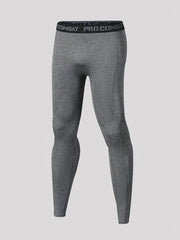 Men's Solid Leggings Active Quick Drying Sports Compression Pants