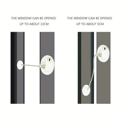 1pc Punch Window Safety Lock Buckle Window Limiter Sliding Door Lock