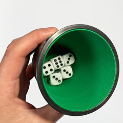 PU Leather Dice Cup Set with 5 Dices Party Drinking Game Set