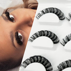 3 Pairs False Eyelashes 14mm D Curling Natural Thick Faux Mink Lashes