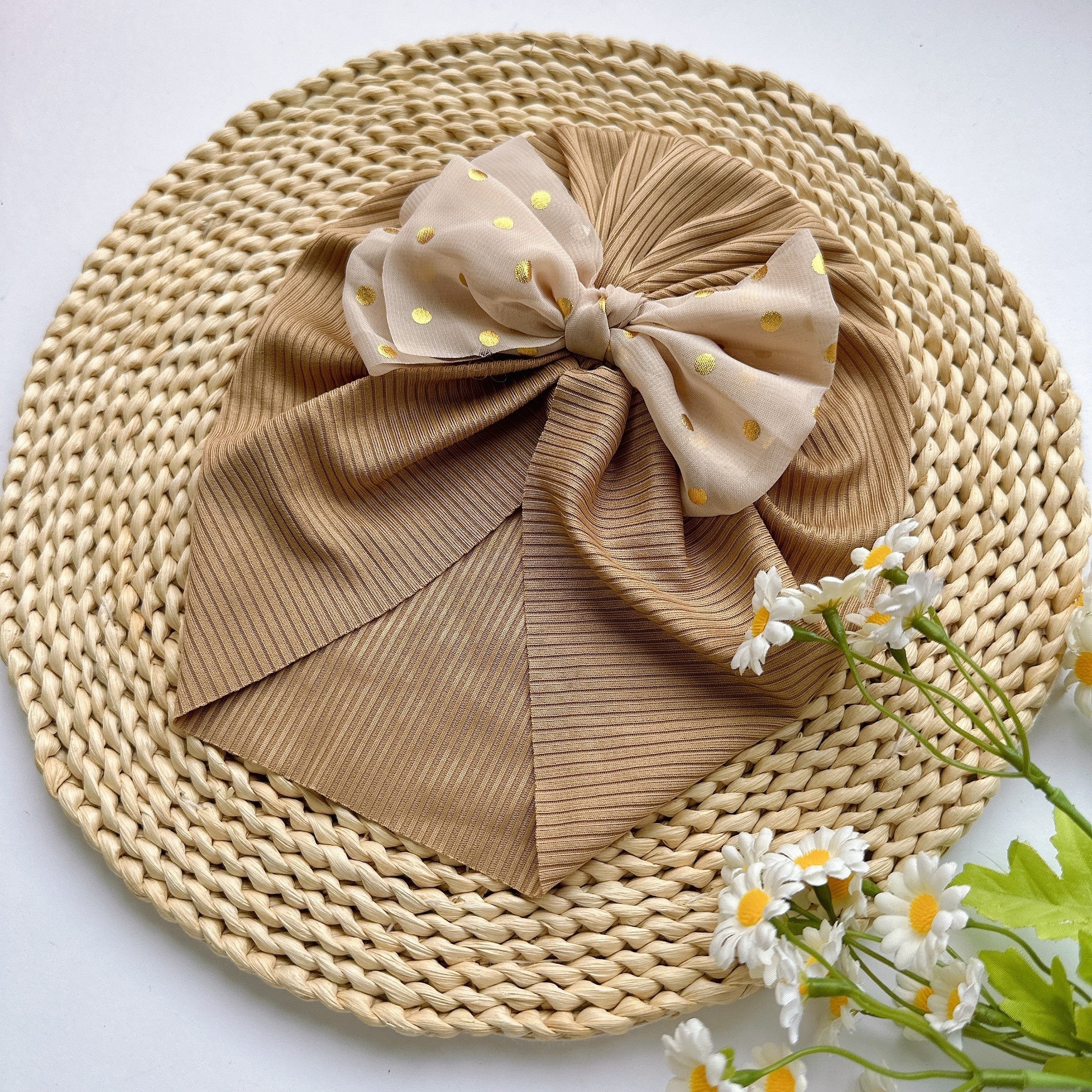 Baby Bow Headband Soft Hat for Infants Newborns