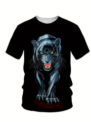 Men's 3D Animals Print T shirt Crew Neck Tee