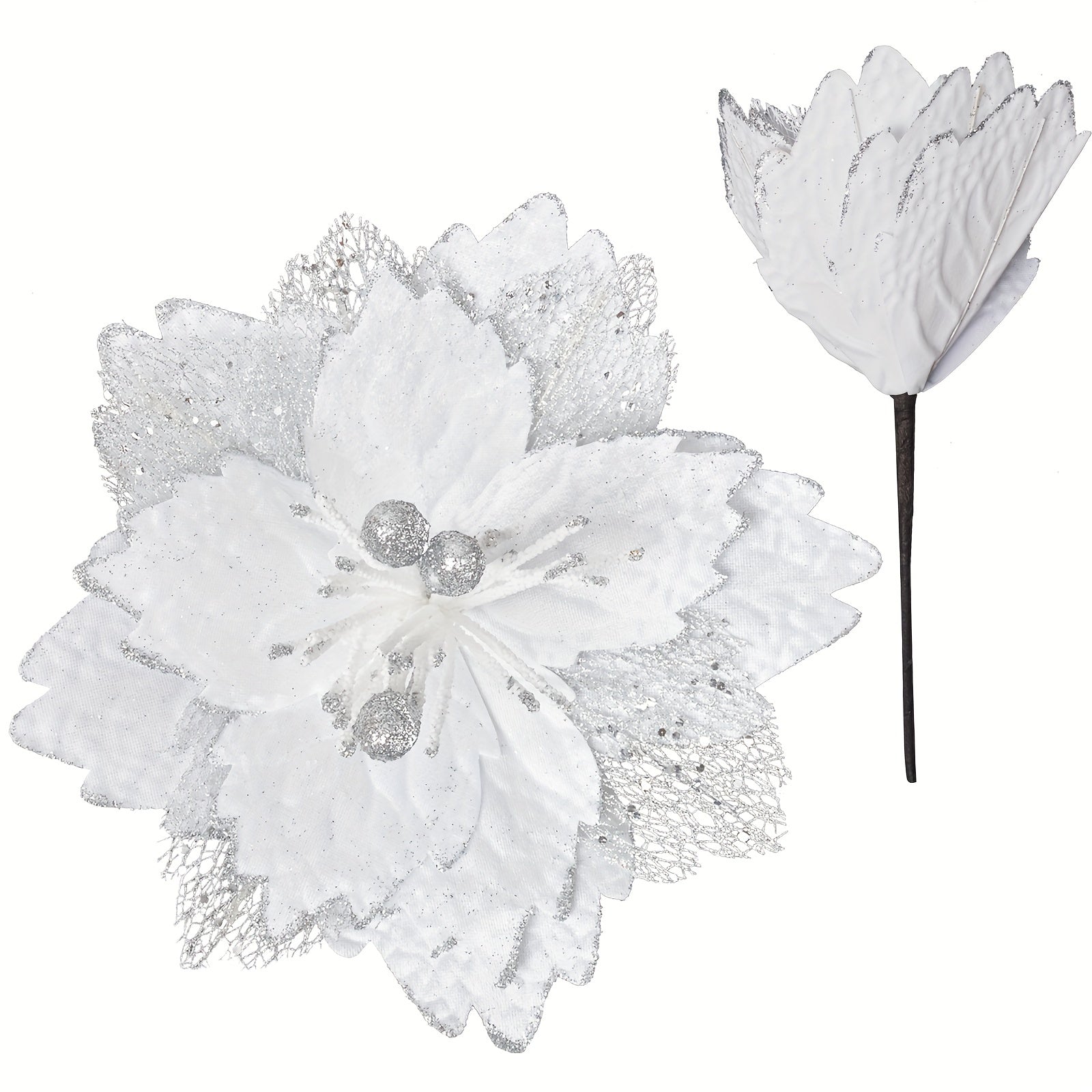 32 51 Cm Artificial Christmas Red Flower for Tree Gift Box Decor