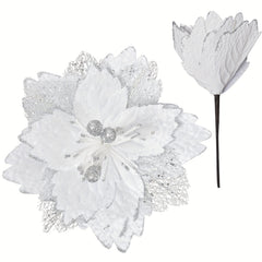 32 51 Cm Artificial Christmas Red Flower for Tree Gift Box Decor