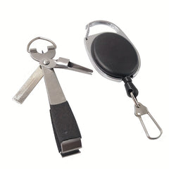 Fly Fishing Knot Tying Tool with Retractors - Hooks Lures Flies