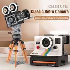 Vintage Camera Building Block Model High Difficulty Bead Toy