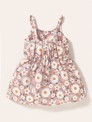 Baby Girls Floral Sleeveless Cami Dress for Summer