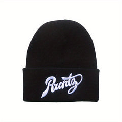 Embroidered Cold Hat European American Style Warm Earmuffs Wool Knitted Hat