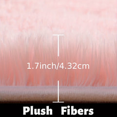 Soft Fluffy Circle Rug for Kids, Teens & Dorm - Plush Carpet for Bedroom Nursery