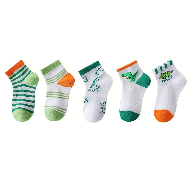 5 Pairs Boys Thin Breathable Soft Socks