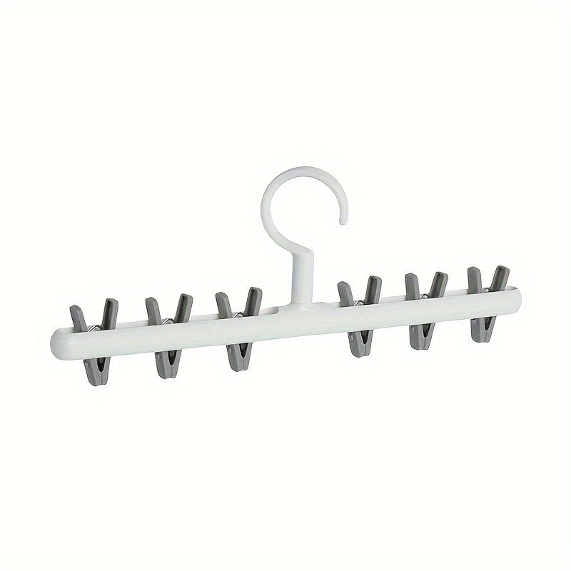Hat And Scarf Organizer with Clothes Rack and Clips