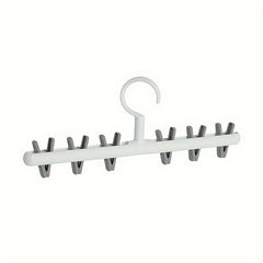 Hat And Scarf Organizer with Clothes Rack and Clips