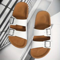 Men's Buckle Slide Sandals Non Slip Casual Open Toe Outdoor Beach Shoes