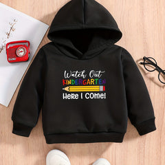Baby Boys Spring And Autumn Sweatshirt Hoodie KINDERGARTEN HERE I COME