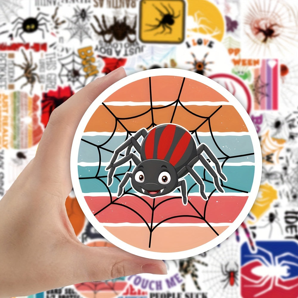 50pcs Spider Waterproof Vinyl Stickers for Bottles Laptops Luggage