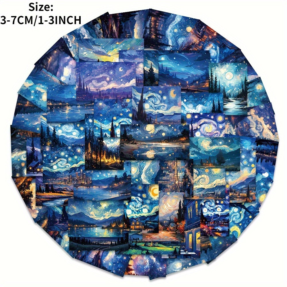 50pcs Starry Sky Graffiti Stickers for Laptop DIY Sticker Pack