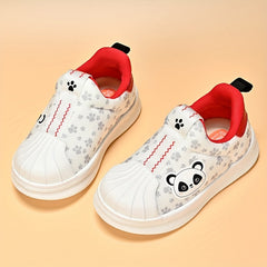Baby Girls Cartoon Slip On Sneakers Lightweight Non Slip Shoes for Walking
