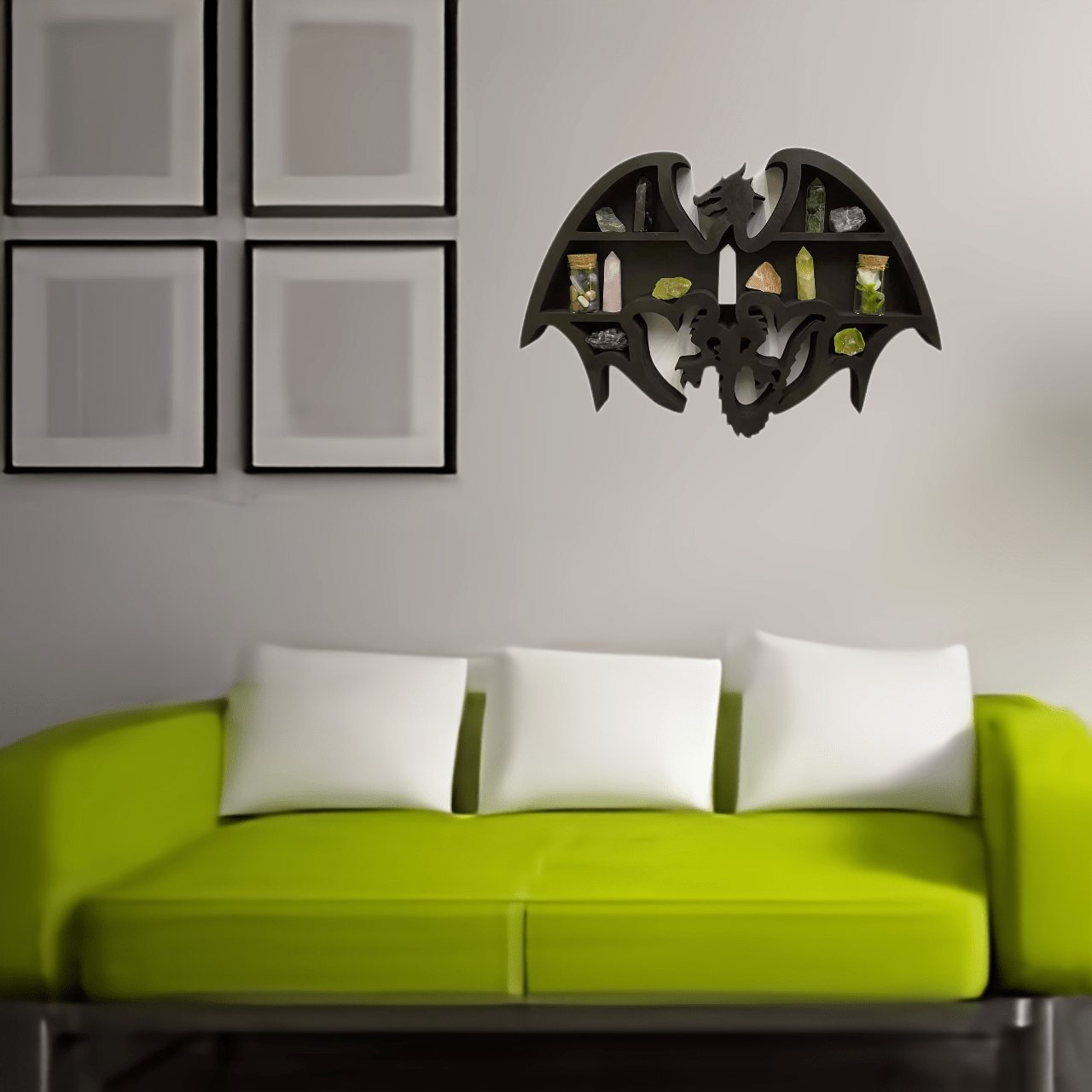 Gothic Dragon Crystal Holder Display Shelf Home Decor