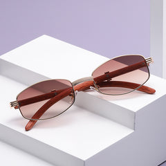 Oval Frame Gradient Sunglasses for Men & Women
