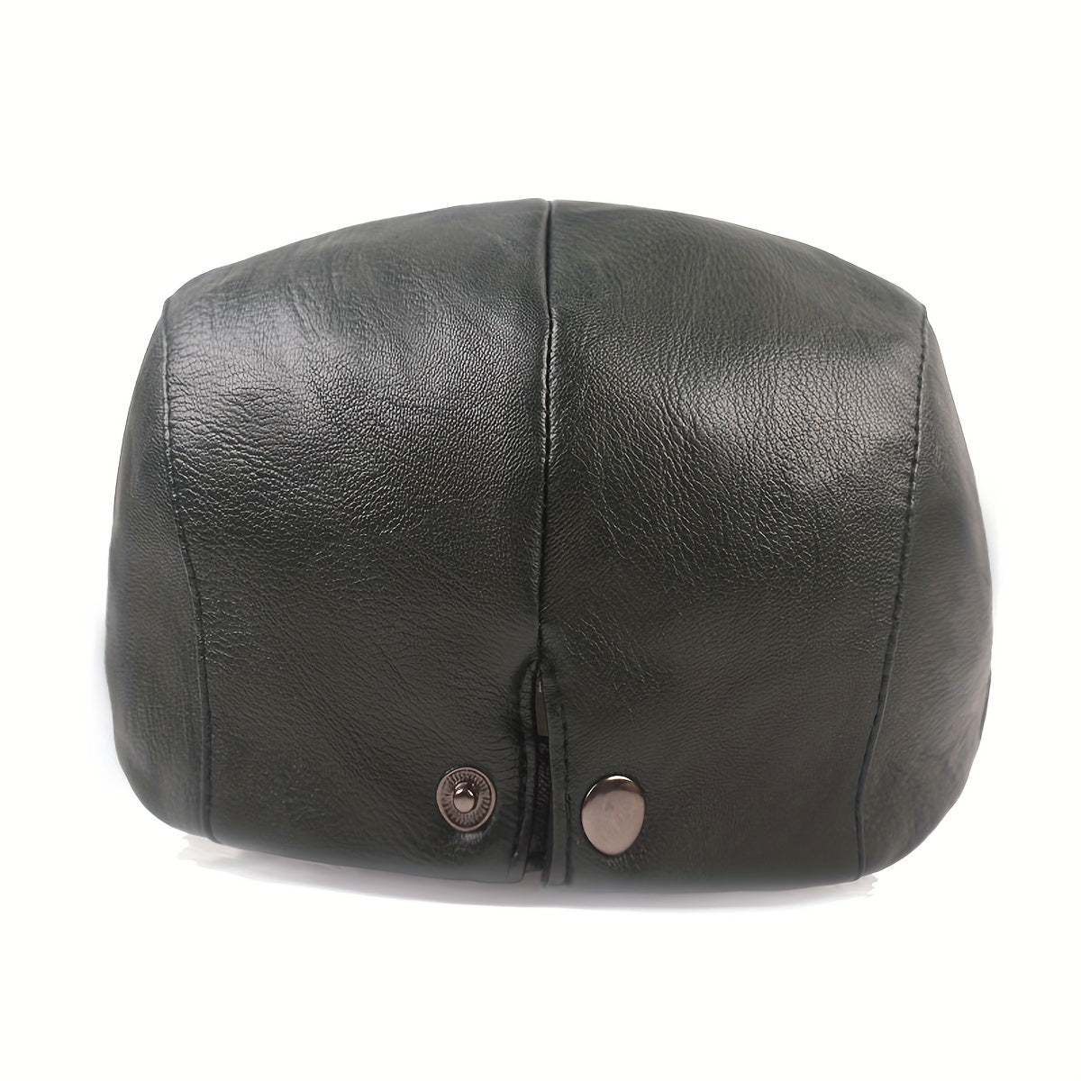 Leather Beret Hat Vintage Flat Caps Solid Cap