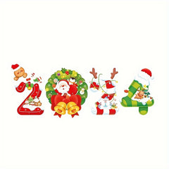 Christmas Wall Stickers Santa Claus Window Decorations
