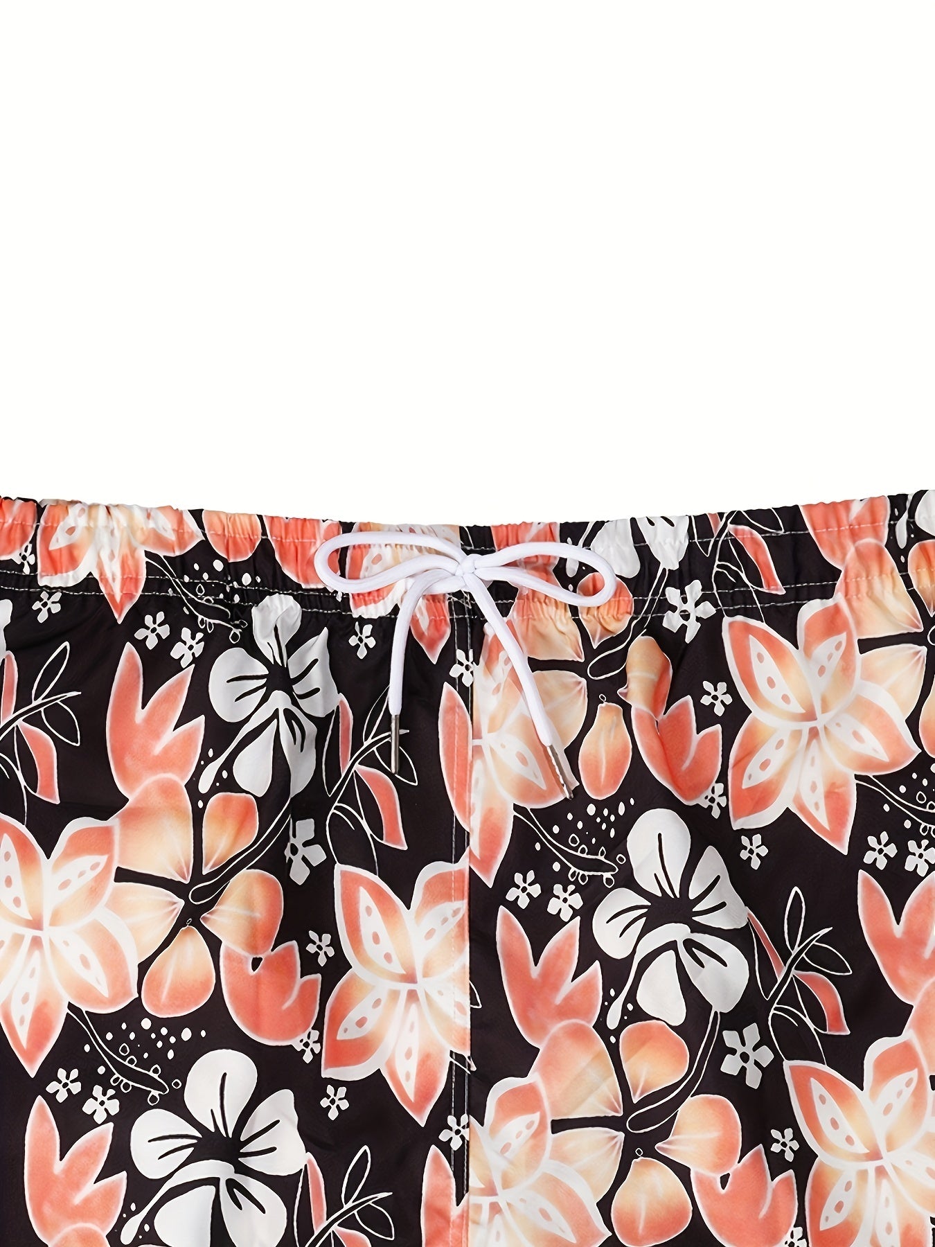 Men s Casual Booming Flowers Graphic Print Beach Shorts